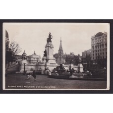 PLAZA DEL CONGRESO ANTIGUA TARJETA POSTAL